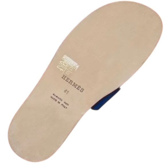 HERMES Suede Izmir Sandal Iconic H Cutout Shoes Flip Flops Italy main image 7